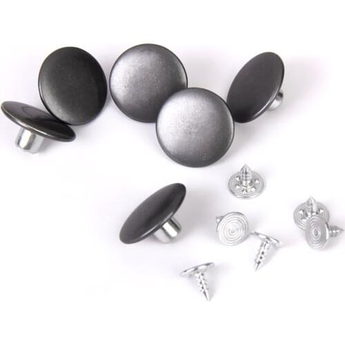 Hot Jeans Glossy Buttons Hammer on 20mm Pack of 6 Sets Antique Silver for Crafts Sewing DIY Jean Clothes Apparel Garment Rivets