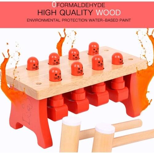Childrens Wooden Parent-child Interactive Game Fun Playing Hamsters Early Childhood Educational Games Wooden Toys