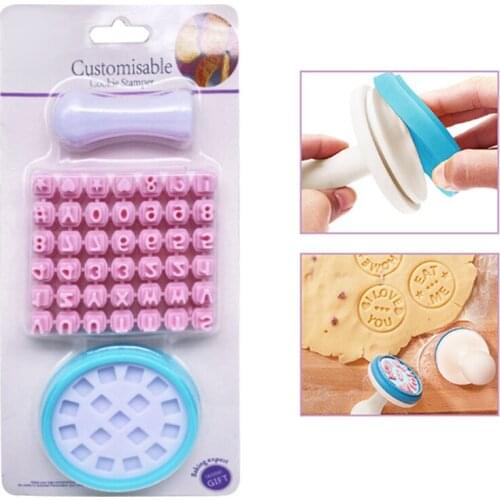 DIY Alphabet Cake Mould Plastic Number Letter Biscuit Cookie Cutter Stamp Embosser Set Fondant Mold Backware Kitchen Accessories