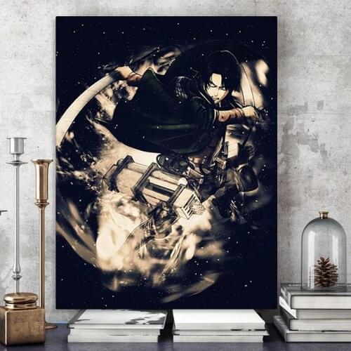 HD Printed Anime Attack On Titan Canvas Painting Wall Art Levi Poster Modular Pictures Home Decoration For Living Room