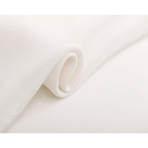 Howmay 100% pure silk crepe de chine 30m/m 40m/m 45" 114cm 55" 140cm natural white PFD fabric for sewing dress or DIY handmade
