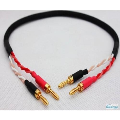 IWISTAO HIFI Speaker Cable for Music Surround Center Speaker With Japan origin Canare Cable American Budweiser Banana Plug DIY