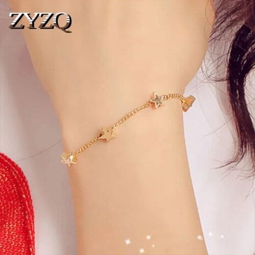 ZYZQ Classic Chain Bracelets For Girl Lovely Star Heart Shaped Decorations Set New Christmas Present New Years Gift Bracelet