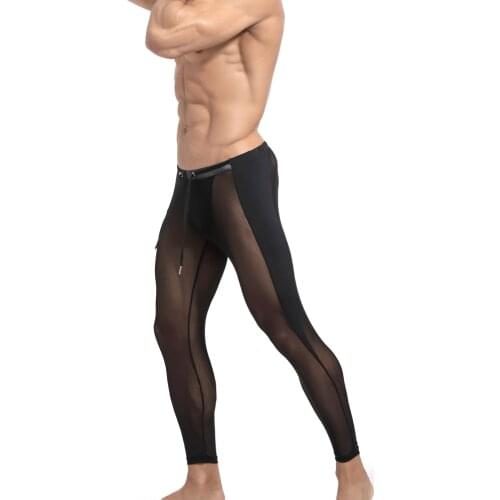 MENSSEXI Men Compression Tights Running Sports Leggings Long Pants Fitness Mens Body Shaper Cycling Nylon Tights for Men 6colors