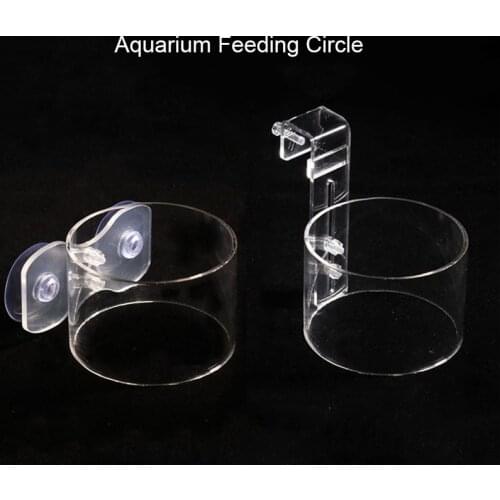 New Aquarium Feeding Ring Fish Tank Station Floating Food Tray Feeder Aquarium Accessory with Strong Suction Cup or Hook