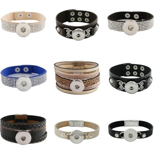New Fashion 20mm 18mm Snap Button Bracelet DIY Jewelry 5pcs/lot KD3005