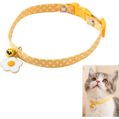 Adorable Cat Collar Kitten Puppy Necklace with Little Bell Adjustable and Comfortable Cotton Pet Accessories