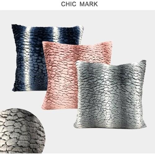 Plush Cushion Cover Stone Veins Pattern Decorative Throw Pillowcase for Living room Sofa Couch Bedroom Decor 50x50cm Pillow Case