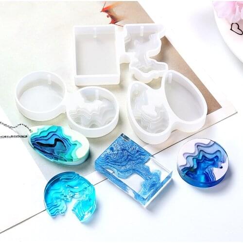 Transparent Silicone Mould Dried Flower Resin Decorative Craft DIY splice Island mountain Mold epoxy resin molds for jewelry