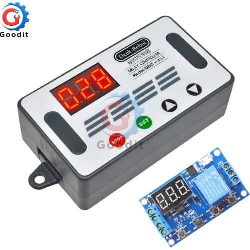 DC 6-30V LED Display Automation Cycle Delay Timer Control Off Switch Delay Micro USB Time Relay 6V 9V 12V 24V voltage protection