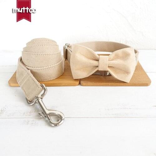 MUTTCO self-design bow tie dog collar THE LADY handmade 5 sizes unique style dog collar and leash Butterfly Knot UDC027