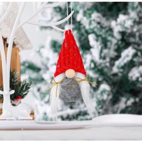 Handmade Swedish Stuffed Toy Santa Doll Gnome Scandinavian Tomte Nordic Dwarf Elf Home Ornaments Christmas Santa New Year Gifts