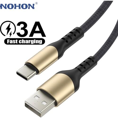 Type C USB Cable For Samsung A50 A51 A71 S20 Huawei Xiaomi LG Sony 3A Fast Charge USBC Mobile Phone Cord 2m 3m Charger Data Wire