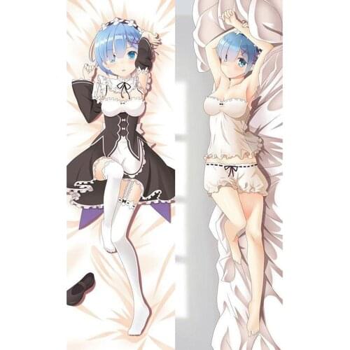 Japanese Anime Re Zero kara Hajimeru Isekai Seikatsu Rem Ram Throw Dakimakura Gifts Bedding Hugging Body Pillow Case 150x50 CM