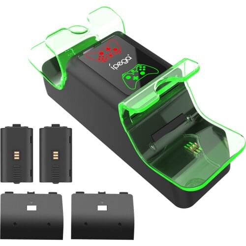 Dual Controller Charging Station For Xbox Series X S, LED indicator Charger Adapter with 2 Rechargeable 1000mAh Battery Packs