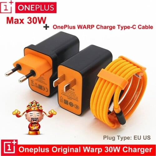 One Plus Warp Charger Original Mclaren 5V/6A Dash Charge for OnePlus 7t 7 pro 6t 6 5t 5 3t 3 quick fast charging Usb 3.1 C Cable