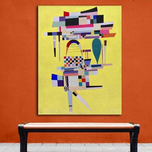 Yellow Painting by Wassily Kandinsky Canvas Painting For Living Room Home Decoration Oil Painting On Canvas Wall Painting