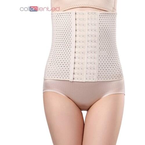 COLORIENTED Six Breasted Waist Cinchers Women Corset Belt Shaping Underwear Hollow Out Ladies Shaper Front Buckle Dropship Item