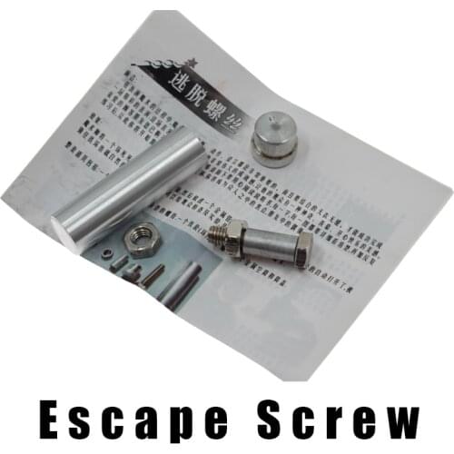 1 set Escape Screw Brass Bolt Off Nut Box Magic Tricks gimmicks props Stage Magie Fun Close-up Magia Toys Easy to Play