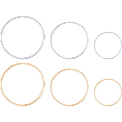 10pcs/lot Stainless Steel Mix Color Circle Round Charms Finding Diy Earrings Necklaces DIY Jewelry accessories