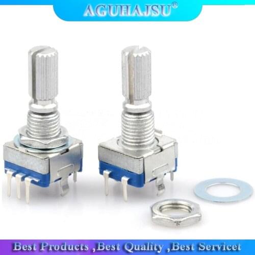 2PCS Plum handle 20mm rotary encoder coding switch / EC11 / digital potentiometer with switch 5 Pin Q