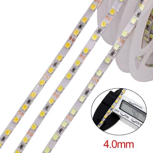 4mm PCB LED Strip Light 12V 2835 120Leds/m Flexible Led Tape Reibbon Stripe Light for Backlight String Lamp for Home Decoration