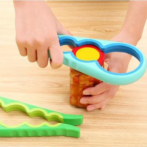 4 in 1 Handy Anti-slip Can Lid Screw Opener Bottle Opener for Beer Bottle Jar Opener Kitchen Cooking Gadgets Accessories