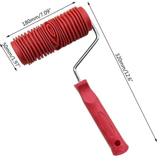 7\"inch Paint Roller for Wall Decoration Wood Graining Reliefs Paint Tools N0HB