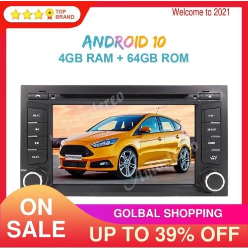 Android 10 4GB+64GB Car Radio DVD Player GPS Navigation For Seat Leon 2012-2017 Head Unit Multimedia Player Radio Tape Recorder