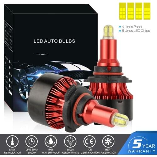 Car Lamp LED Chip 9005/HB3 24 Beads Cold White High Brightness 360-degree Luminous 6500K Fog Lights