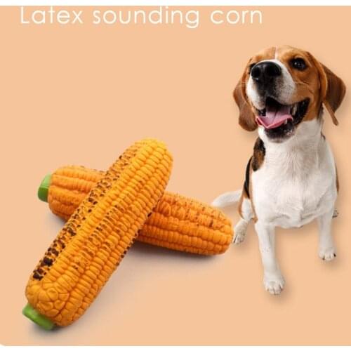 Safety Imitation Roasted Corn Latex Voice Corn Bite Resistant Puppy Dog Molar Chew Toys Funny Pet Toy