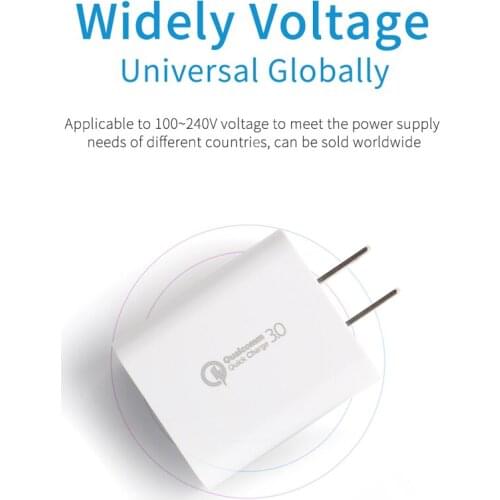 Quick Charge QC3.0 USB Charger Portable 5V 3A Fast Charging Adapter Mobile Phone Charger For iphone Huawei Samsung Xiaomi