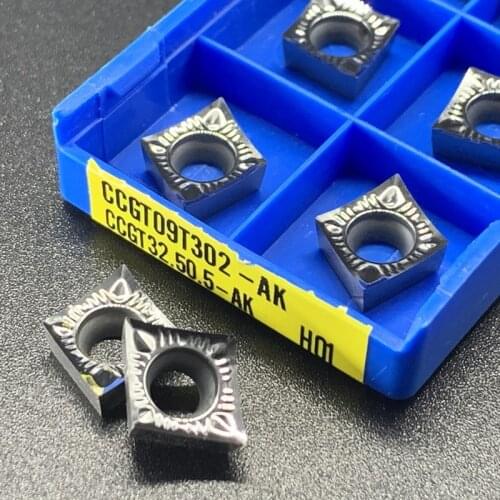 CCGT09T302 CCGT09T304 CCGT09T308 AK H01 100% original Insert CNC Carbide Aluminum CCGT Blade Internal Cutting Turning tool