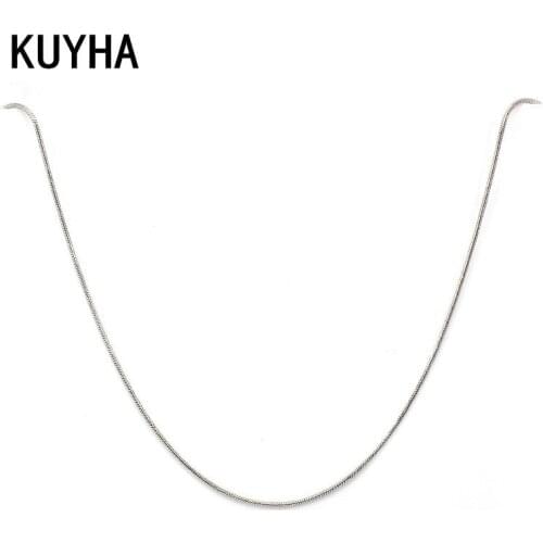 Classic Simple Chains Necklace Stainless Steel Chain for Women 60CM Silver Color High Quality Link Necklace