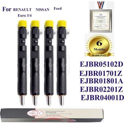 ORLTL EJBR01701Z EJBR01801A EJBR05102D EJBR04001D New Injector NOZZLE for RENAULT CLIO NISSAN FORD 4 pieces/lot