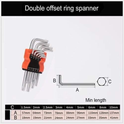 9Pcs Set Durable Metric Torx Chrome Vanadium Key Star Wrench Hand Tool Screwdriver T10 T15 T20 T25 T27 T30 T40 T45 T50