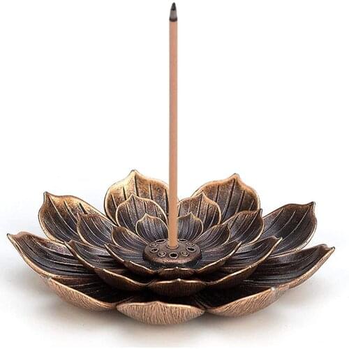 Metal Lotus Censer Stick Incense Holder Cone Incense Burner Ash Living Room Home Fragrance Accessories Zen Buddhism Supplies