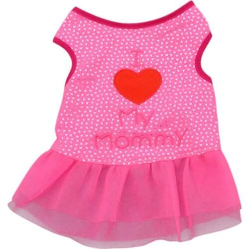 Cute Letter Printed Small Dog Tops Dog Cat Puppy Clothes T Shirt Dress Pet Costumes