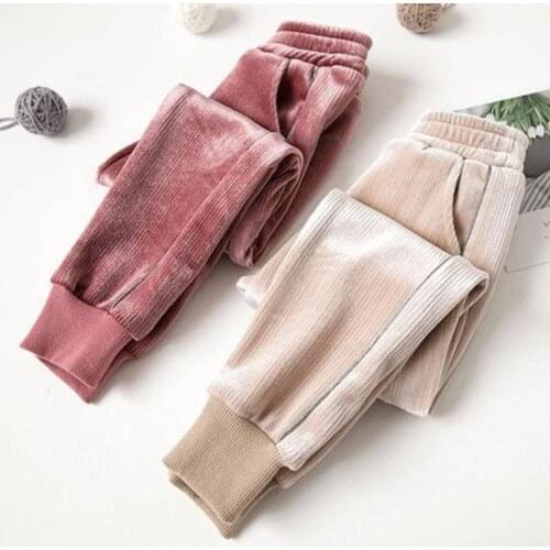 Fashion Winter Soft& Warm 3 Colors Elastic Waist Children Kids Pants Baby Girl Solid Causal Thicken Trousers For Girls Leggings