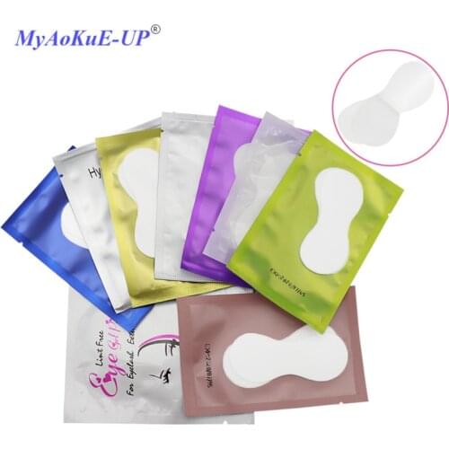 Eyelashes Hydrogel Eye Patch Gourd Eye Pads For Eyelash Extensions 50 pairs Mix Style Eye Tips Sticker Wraps Makeup Tools