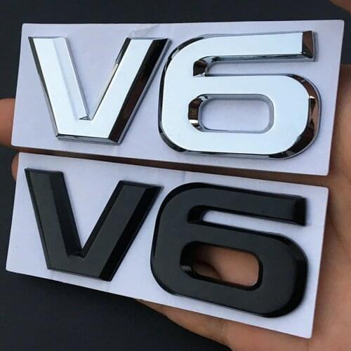 For Passat CC Touaregg V6 logo Boot V6 logo Body stickers Displacement standard Letter mark