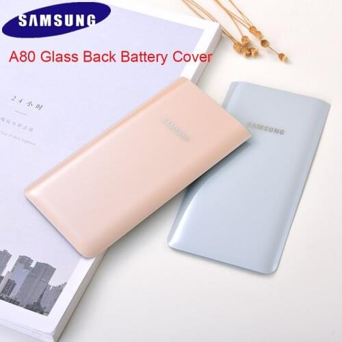 Original Samsung Galaxy A80 A805 SM-A8050 Glass Battery Back Cover Door Housing Replacement Repair Parts For SASMUNG A 80 & Logo