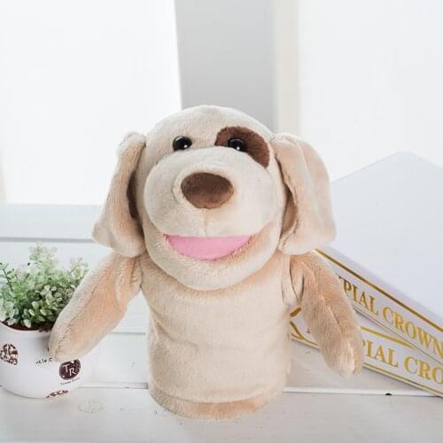 Animal Plush Puppy Hand Puppet Dog Puppets Childhood Kids Cute Soft Toy Story Pretend Playing Dolls Gift For Children, 28CM