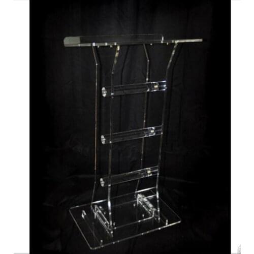 Customized acrylic lectern crystal podium/pulpit transparent plexiglass