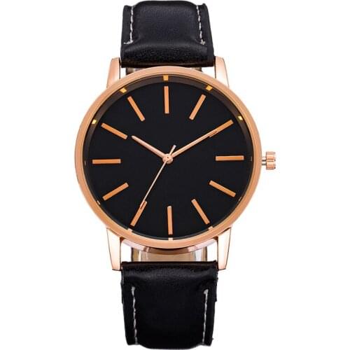 2021 Simple Mens Womens Quartz Watch High-quality Genuine Leather Strap Stainless Steel Alloy Pin Buckle Waterproof Watch