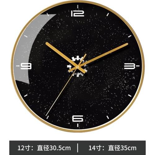 Simple Nordic Wall Clock Metal Round Living Room Kitchen Vintage Wall Clock Modern Design Horloge Murale Home Decor JJ60WC