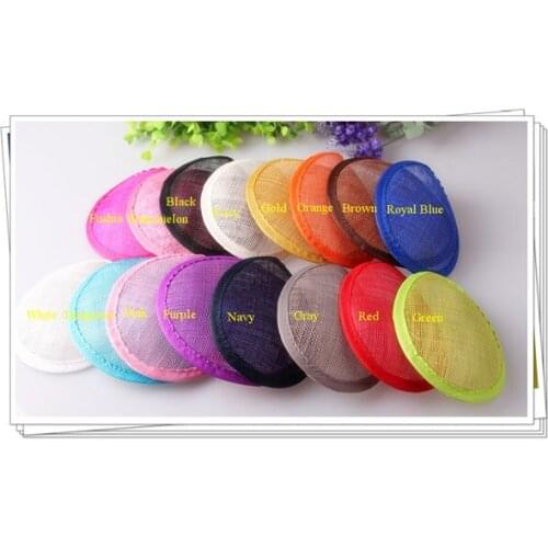 Mixed Color 13CM Waterop Sinamay Fascinator Hair Clip Base DIY Millery Base DIY Wedding Party Girls Sinamay Hair Accessories