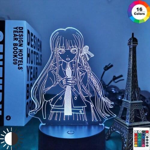 Danganronpa Led Night Light Kyoko Kirigiri Lamp for Bedroom Decoration Child Gift Danganronpa Acrylic 3d Lamp Kyoko Kirigiri