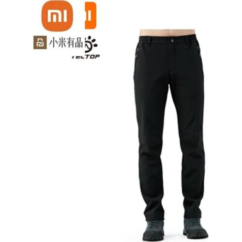 Youpin youpin outdoor assault pants mens autumn and winter plus fleece wear-resistant soft shell pants warm hiking trousers