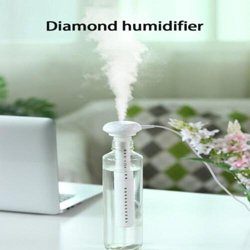 Air Humidifier Diamond Bottle Aroma Diffuser USB Portable Detachable Adjustable Height Mist Maker For Home Office Humidification